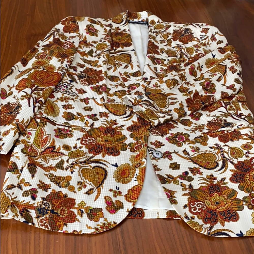 Vintage Anne Klein II blazer - fun flora design
